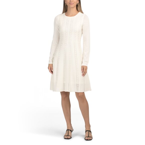 JULIA JORDAN Ivory Oscar Sweater Knit Mini Dress - Picture 1 of 2